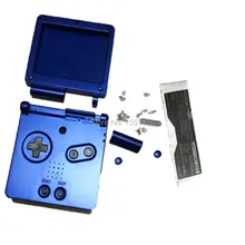 Новое поступление полный комплект корпус на замену для GBASP игровой запасной чехол синий цвет с объективом экрана Gameboy Advance SP