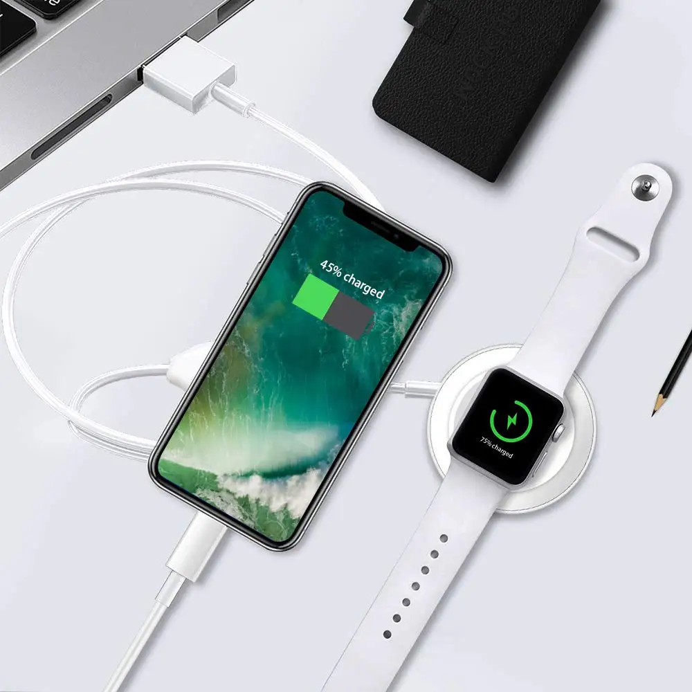 Зарядное устройство для наручных часов Apple Watch 1,2 м Портативный, кабель для зарядки, совместимый наручных часов iWatch серии 4/3/2/1, iOS PhoneXR/XS/X/8/7/6