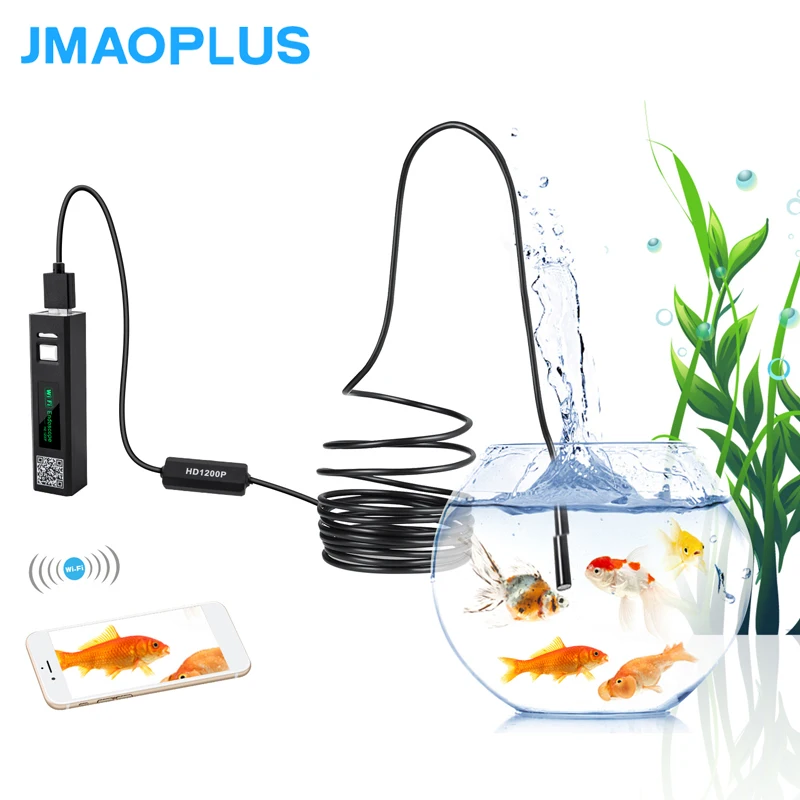 

8mm Endoscope 10m 1200p Wireless Inspection Camera HD Endoscope Flexible Endoscope Camera Phone Borescope IOS Endoscope For Ipho