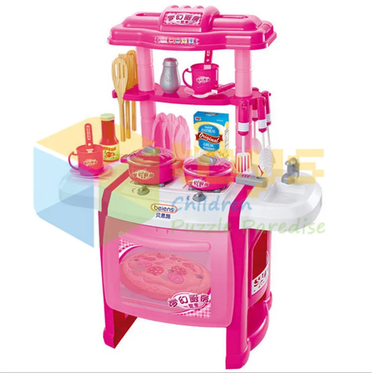 نتظاهر اللعب المطبخ مجموعة أدوات المائدة Sooktops تجهيزات المطابخ الطبخ ألعاب تعليمية للبنات للأطفال مع الضوء والصوت Kitchen Toys Play Kitchen Toyskitchen Toy Set Aliexpress