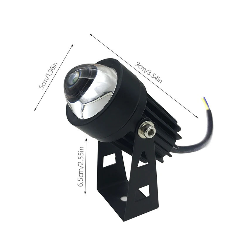 Lawn Lamp Outdoor Led Spotlight Narrow Angle Lighting Long Distance Floodlight for High Building Yard Garden 3W 85-265V Cree