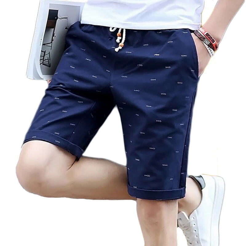 Новое поступление Шорты Для мужчин лето Повседневное Для мужчин s Шорты хлопковые пляжные Homme бермуды рыбья кость высокое качество доска Шорты эластичный пояс 888