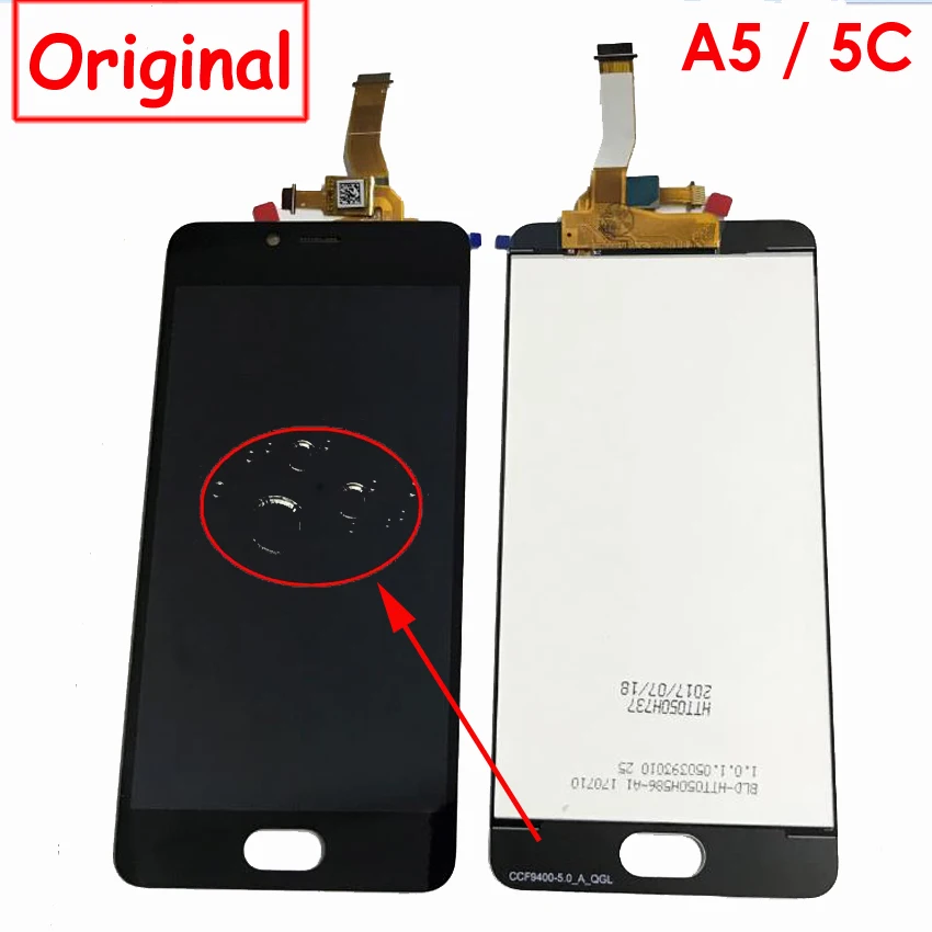 

LTPro Original LCD Display Touch Screen Digitizer Assembly Sensor + Frame For Meizu Meilan M5C 5C A5 M710H M710Q Repair fix