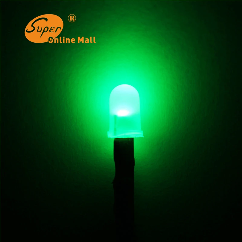 

20 PCS 5mm Diffused LED Pre Wired GREEN 3-12V DC Bulb led light Emitting Diodes 20CM