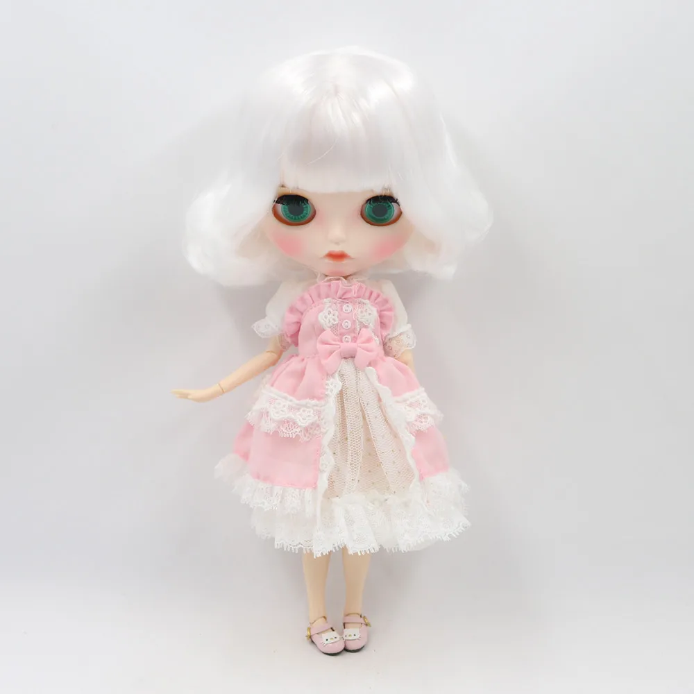 ICY Fortune Days factory blyth Кукла № BL136 Обнаженная кукла с белой кожей белые волосы и матовое лицо соединение тела