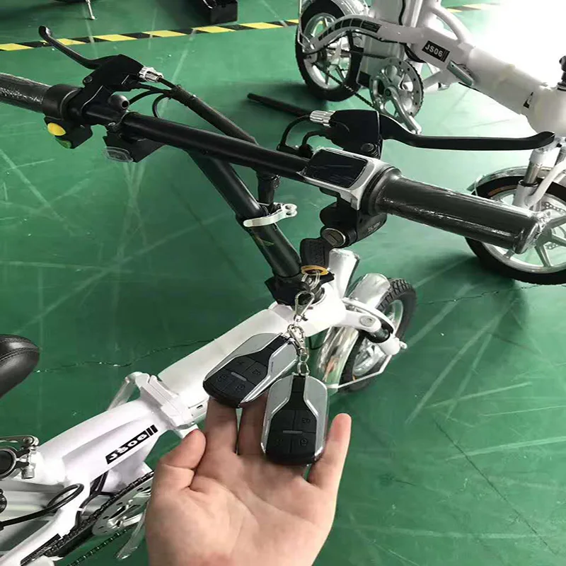 Discount Foldable Electric Bike 14inch 48V 250w 15AH  Lithium Battery Electric Bicycle Double Seat Cycle Aluminium Alloy Ebike 8