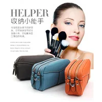 Women Cosmetic Bag Makeup Bag Women Travel Toiletry Bag Professional Storage Brush Organizer Make Up genuine leather Tool Clutch