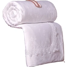 Три цвета тутового шелка покрывала для одеяла стеганое одеяло лето и зима Король Королева Полный двойной размер пододеяльник комплект постельного белья