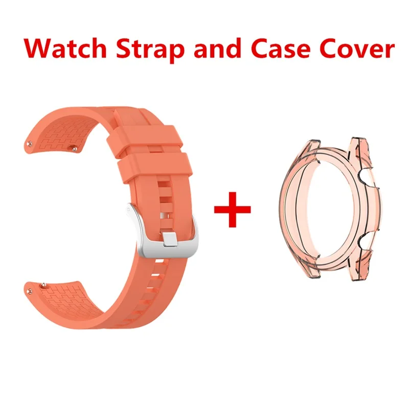 Ремешок для huawei Watch GT, силиконовый ремешок для часов+ чехол из ТПУ для huawei GT, часы для активного/элегантного/спортивного/модного - Цвет: Package 4