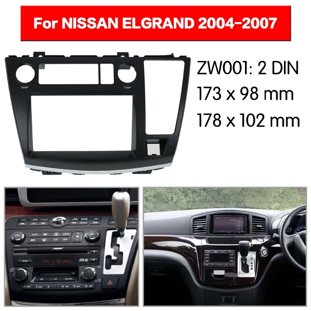 

Double Din Car Radio Facia For Nissan Elgrand (E51) 2002-2010 Dash Kit DVD Stereo CD Panel Trim Fascia Face Plate Frame Console