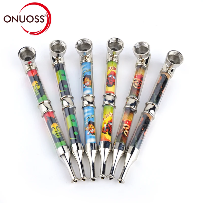 Buy ONUOSS 1PC Classic Long Metal Smoking Pipes