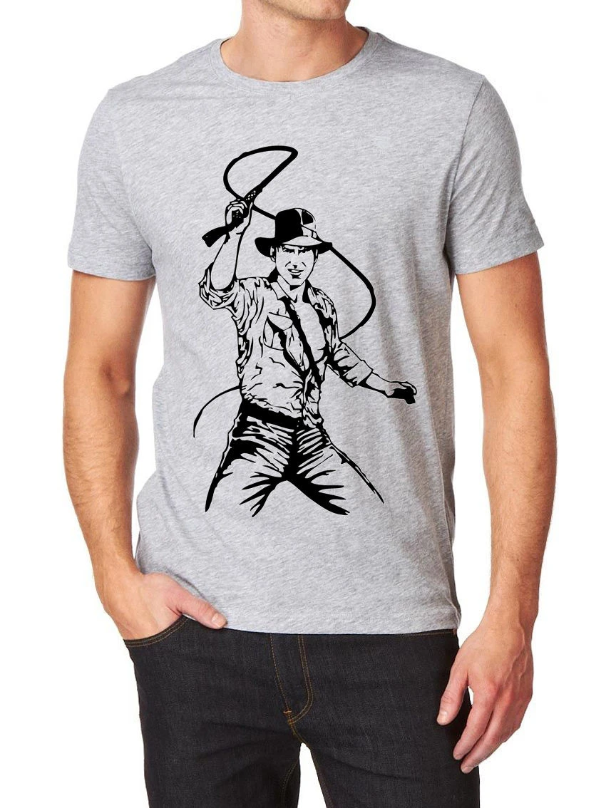 ford t shirts for men on Harrison Ford Indiana Jones Logo T Shirt Fruit Of The Loom Print By Epson Tshirt O Neck Summer Personality Fashion Men T Shirts T Shirts Aliexpress