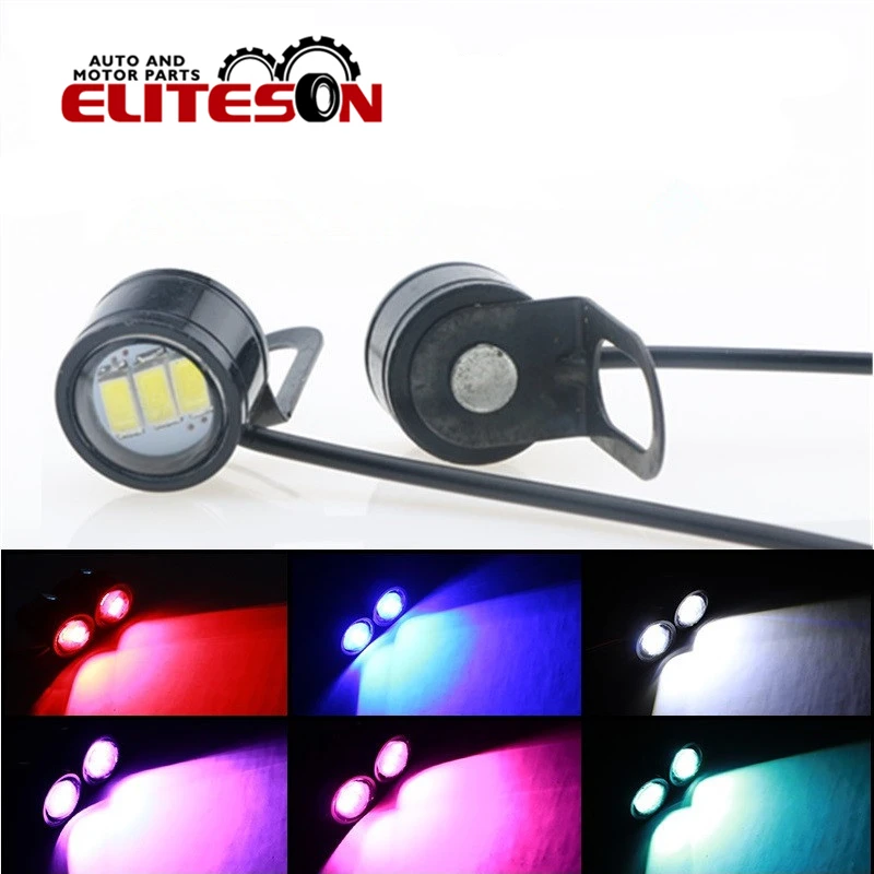 

Eliteson 1 Pair 12V 3W Motorcycle Mirror Mount Eagle Eye LED Flash Strobe Backup DRL Lights Lamp