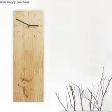 16-дюймовый шпилька Простой прямоугольный настенные часы современный дизайн настенные часы, Декорации для дома с изображением деревянной стены Висячие украшения дома