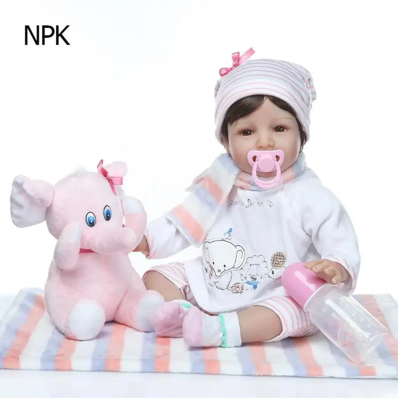 NPK полная силиконовая кукла reborn Baby Girl Newbron Реалистичная кукла принцессы подарок на день рождения девочка кукла возрожденная менина - Цвет: 5