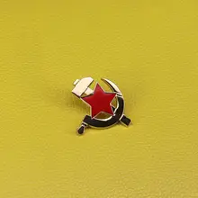 USSR red star pin sickle and hammer brooch Soviet Communism badge men patriot jewelry gift