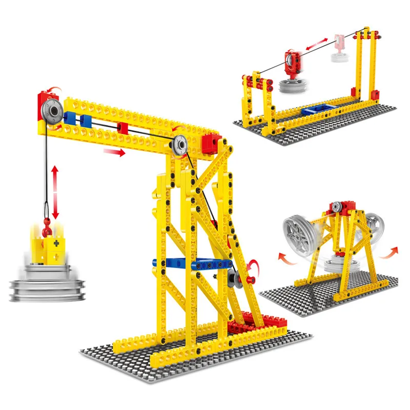 

165PCS Mechanical Engineering Crane Building Blocks STEM Toys Science Teaching Tools Machinery Bricks Compatible with Legoinly