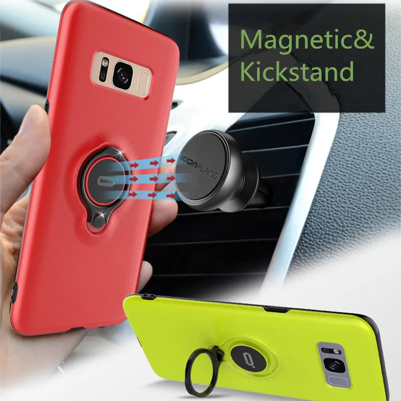 

Magic Ring Case For Samsung Galaxy S7 Edge S8 S8 Plus S7 Matte Phone Cases Full Shockproof Cover on the S8 S7 Back Case