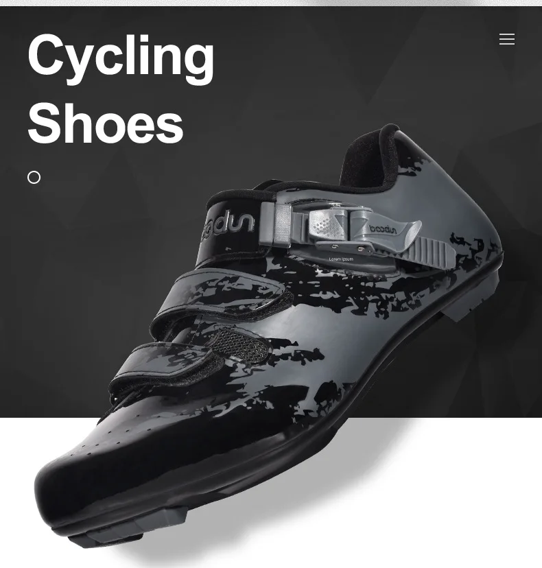 BOODUN Men's Road Bike Shoes Nylon Sole Breathable Antiskid New Cycling Shoes Road Bicycle Racing Shoes with Cycling Cleats