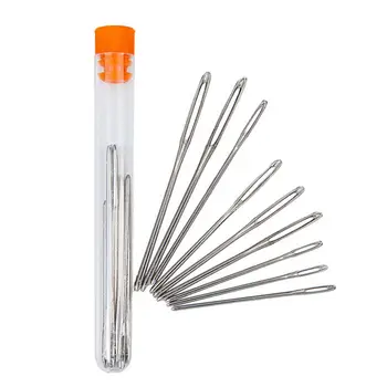 

1 Set 20/9PCs Stainless Steel Sewing Needle Large Eye Cross Stitch Embroidery Knitting Sewing Accessory Needlework Tool 11*1.2cm