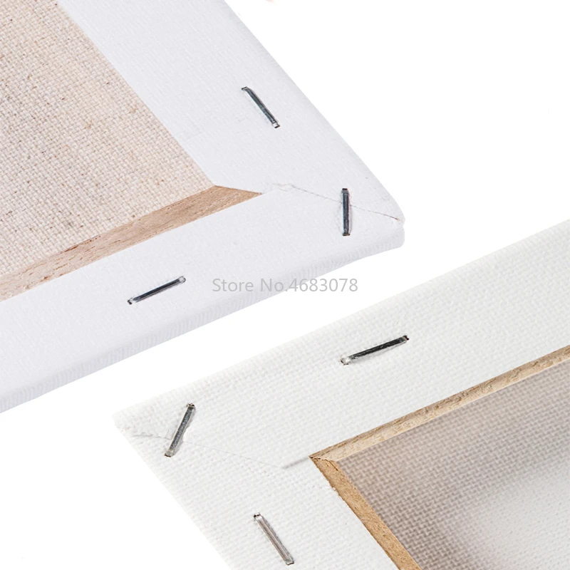 1Piece White Blank Square Artist Canvas For Canvas Oil Painting,Wooden Board Frame For Primed Oil Acrylic Paint