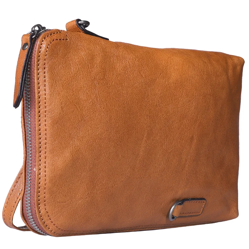 AETOO Original vintage leather clutch bag Men and women's first layer leather handbag Multifunctional shoulder bag soft leather