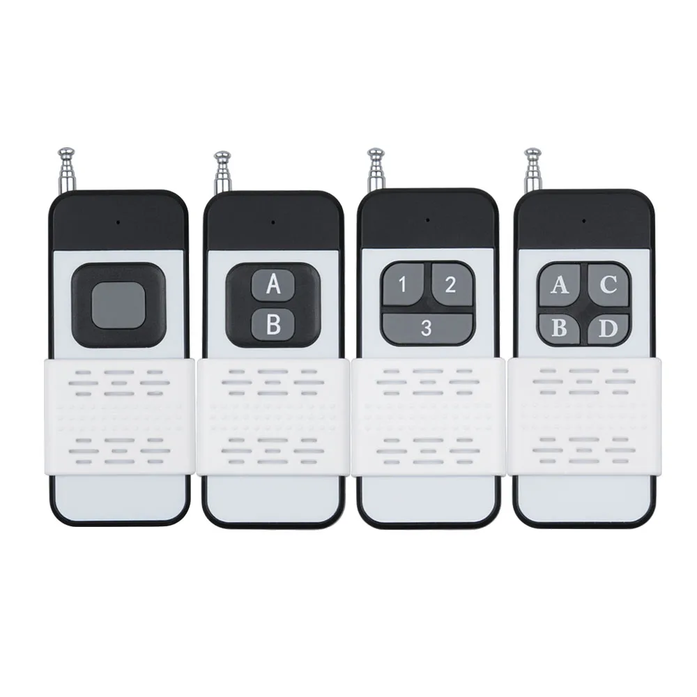 

New Wireless Remote Control Transmitter for Smart Remote Switch 1/2/3/4 Push Cover Long Range Big Button Remote EV1527/2262