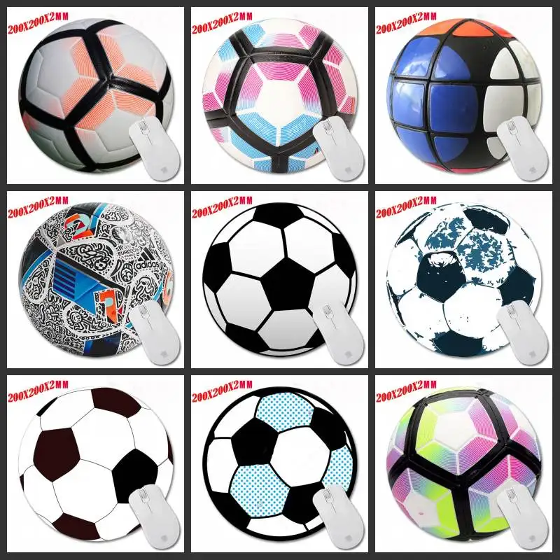 Custom Anti-slip Football Creative Round Game Mouse Pad Fans Collection Gift Game Player Control Speed Decoration Desk Laptop