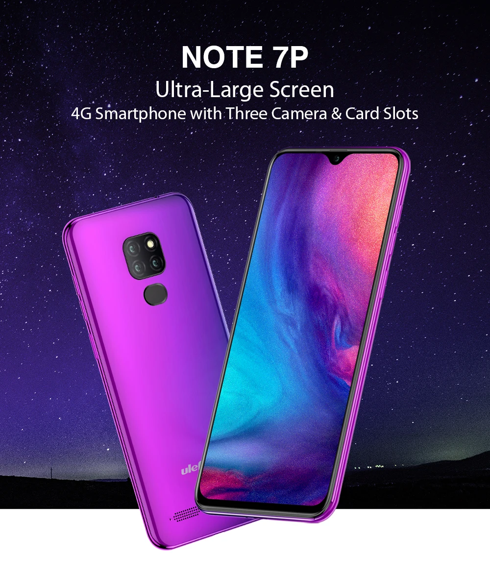 Смартфон Ulefone Note 7 P, Android 9,0, мобильные телефоны, четырехъядерный 3500 мАч, 6,1 дюймовый экран, 3 Гб + 32 ГБ, мобильный телефон, разблокировка лица