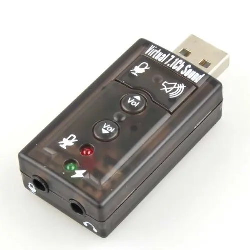 Промо-акция! 2,2" x 1,0" x 0,5" серый 7,1 канальный USB внешняя звуковая карта аудио адаптер