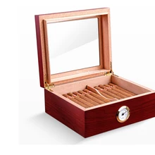 50 шт. большой емкости кедровый деревянный ящик для сигар ящик из твердой древесины увлажняющий постоянный влажность сигары коробка