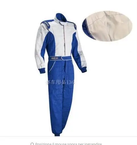 Для Мужчин's и wo Для мужчин мотоциклетные сиамские гоночный костюм Kart, тренировочная одежда, блестящая поверхность F1 сиамские гоночный костюм дрейф автомобиль подготовки - Цвет: Синий