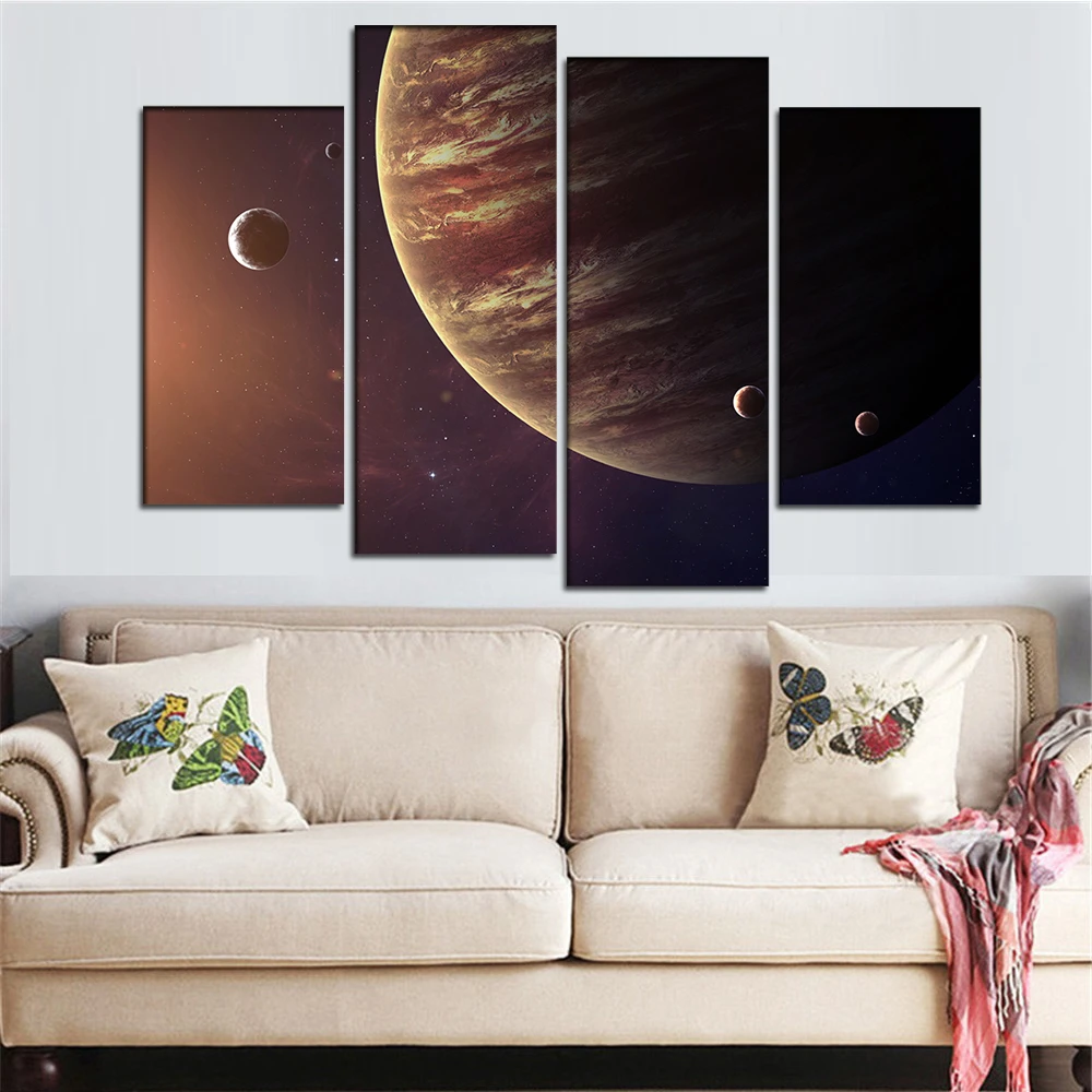 Grosse Leinwand Wandkunst Leinwand Bild Jupiter Planeten Bilder Weltall Poster Moderne Home Decor Benutzerdefinierte Druck Auf Leinwand Custom Print On Canvas Print On Canvascustom Print Aliexpress