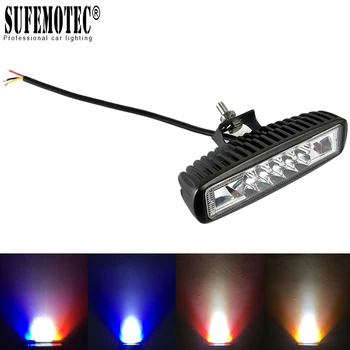 

6 Inch 24W Led Warning Light Bar For Suv Atv Trucks Offroad Strobe Grill Flashing Breakdown Emergency Amber Red Bule Work Lights