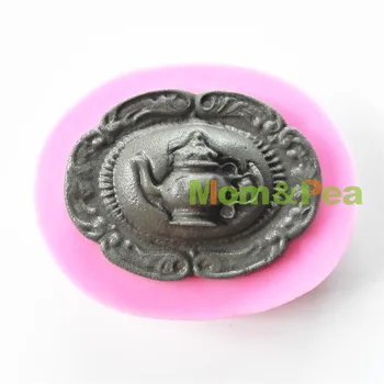 

Mom&Pea 0734 Free Shipping Tea Pot Shaped Silicone Mold Cake Decoration Fondant Cake 3D Mold Food Grade