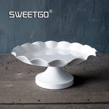 

Wrought Iron Art White Cake Stand/Wedding props/, European Style Cake/Dessert/Candy Plate~~~~