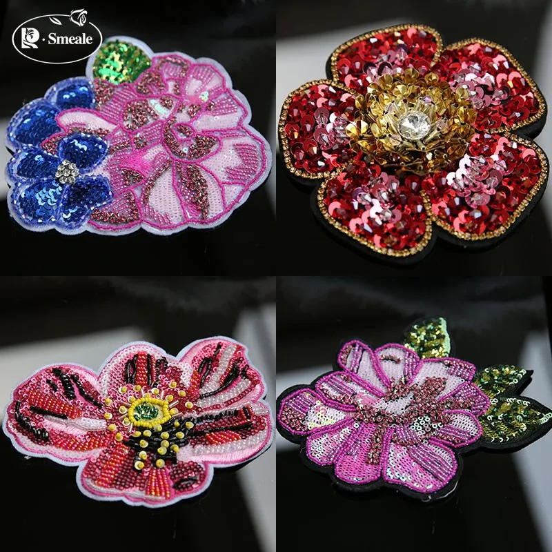 

Exquisite Beaded peony flower Cloth paste Neckline decoration DIY clothing accessories 4 style can choose RS2087