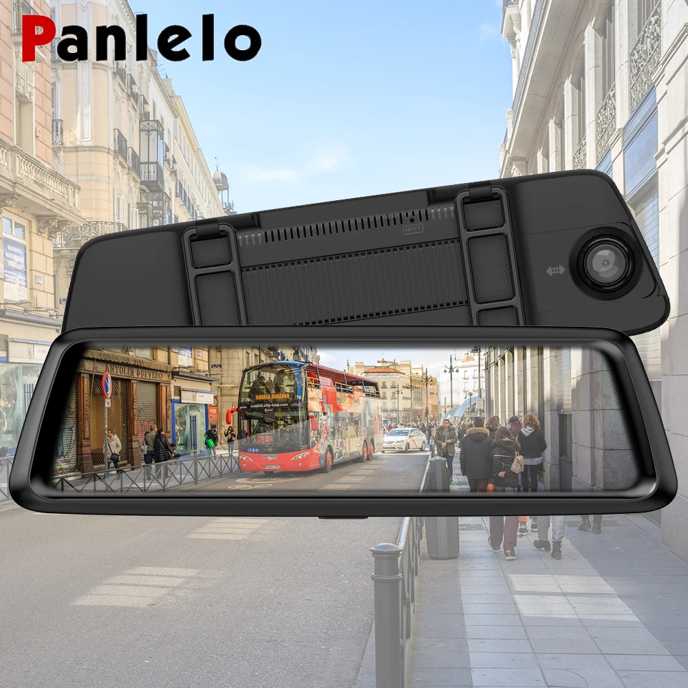 Новая самая горячая продукция! Panlelo Видеорегистраторы для автомобилей gps навигатор Камера 1" Android поток медиа зеркало заднего вида FHD 1080 P gps зеркало Wi-Fi gps регистраторы Регистраторы