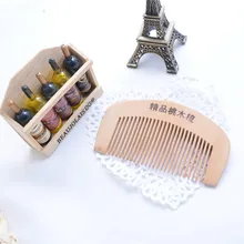 20 шт. персик деревянный гребень массаж волос Кисточки дешевые здравоохранения натуральный широкий зуб персик дерево без-Static массаж гребень инструменты для укладки волос