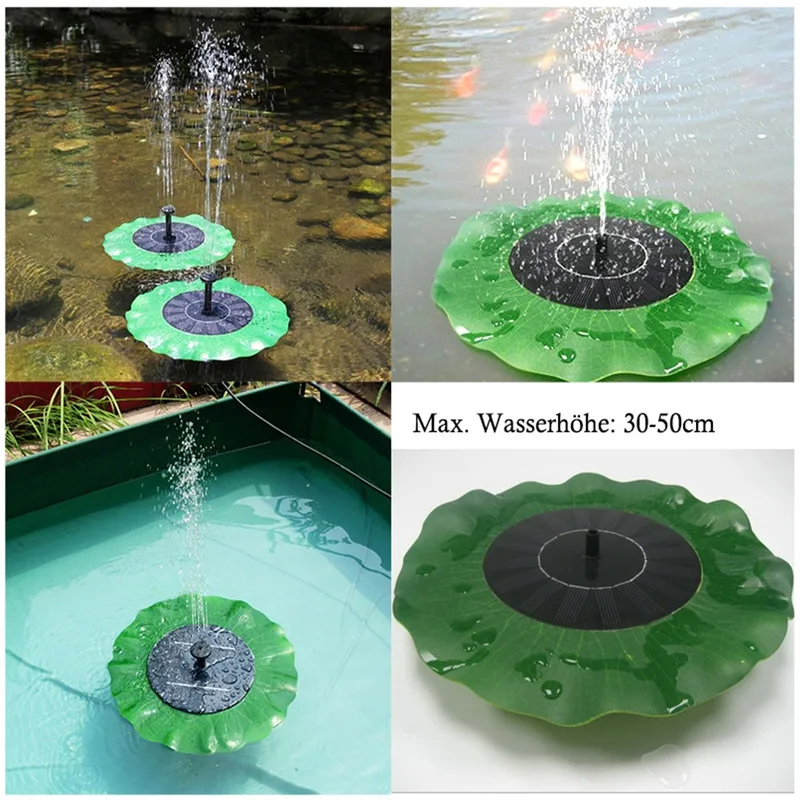 VICTMAX форма листа лотоса водяной насос панель комплект солнечной энергии плавающий фонтан для украшения сада пруда-черный+ зеленый