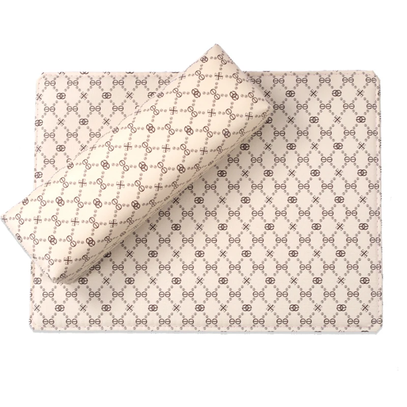 

1 Set Washable Manicure Tool Nail Art Salon Pillow Hand Holder Cushion PU Leather Table Washable Mat Pad Foldable