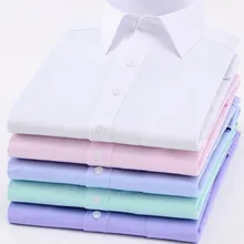 Мужские однобортные рубашки Fomrla с длинным рукавом, рубашки Camisa с отложным воротником, однотонные дышащие рубашки ярких цветов, топы, размер S-4XL