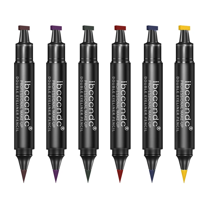 6 цветов жидкая подводка в ручке макияж водостойкий, быстро сохнущий Черный подводка для глаз карандаш с подводкой для глаз штамп макияж крыло стиль штамп