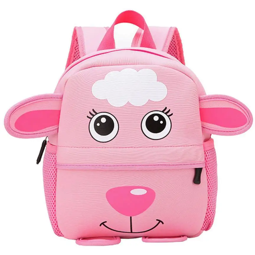 Детский рюкзак обезьяна детский сад мультфильм плеча Bookbags дети животных Собака школьная сумка Симпатичные Harajuku Mochila Escolar#445 - Цвет: goat