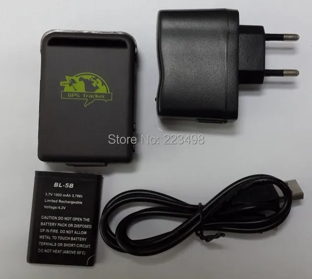 New Arrival GPS Tracker TK102B wall charger USB line font b battery b font Free Shipping