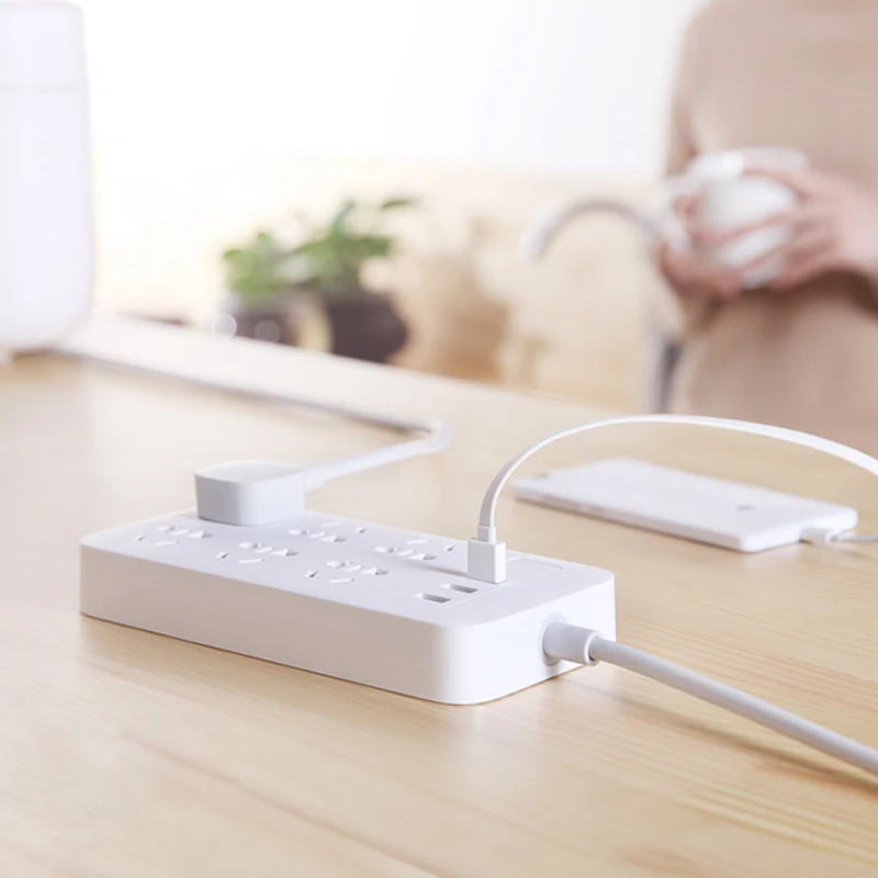 Xiaomi Mijia Smart power Strip 2A Быстрая зарядка 3 USB удлинитель 6 Стандартный гнездовой адаптер