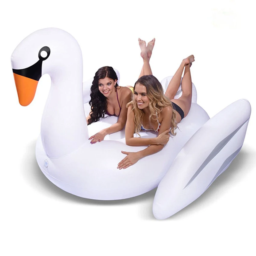 190 см надувной лебедь гигантский матрас бассейн поплавки круг для отдыха