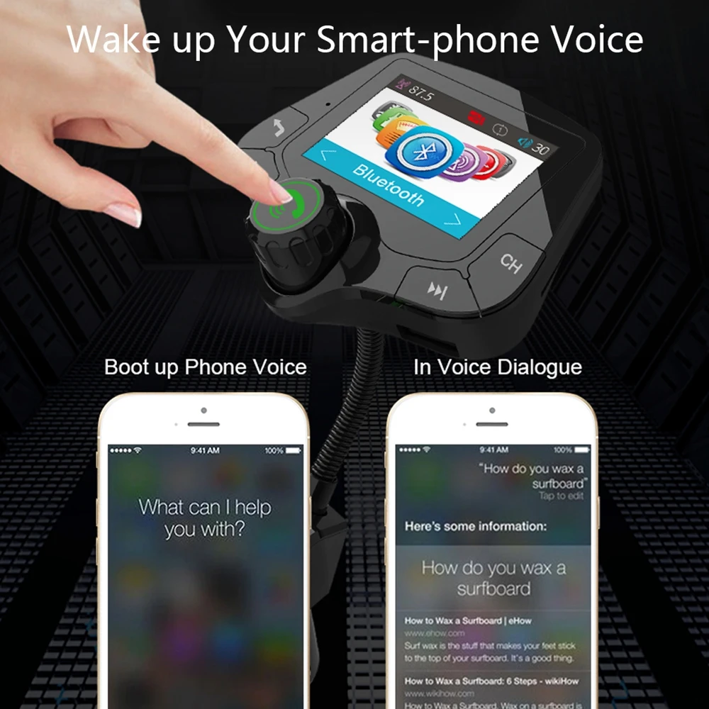 G24 HD цветной экран беспроводной автомобильный комплект Bluetooth MP3 плеер Hands free вызов
