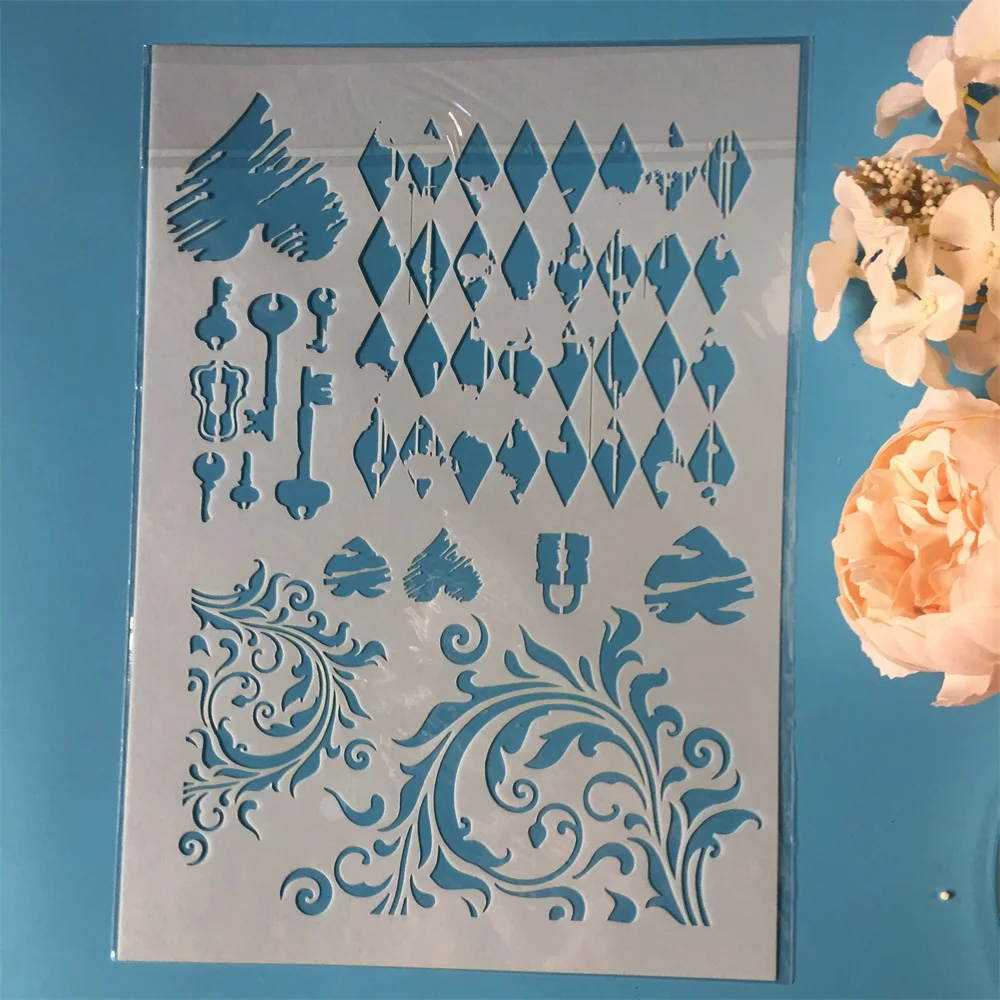 

New Vintage Key Clock A4 DIY Craft Layering Stencils Wall Painting Scrapbooking Stamping Embossing Album Decor Paper Template