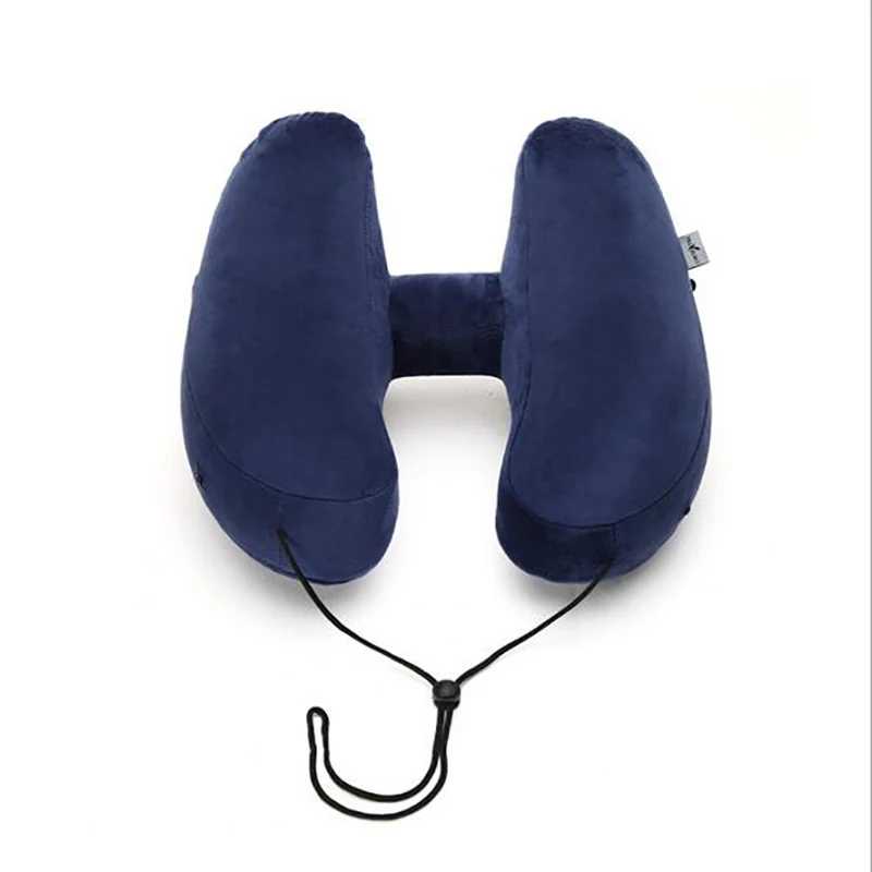 H Shape Inflatable Travel Pillow Folding Lightweight nap Neck Car Seat office Airplane sleeping Cushion | Дом и сад